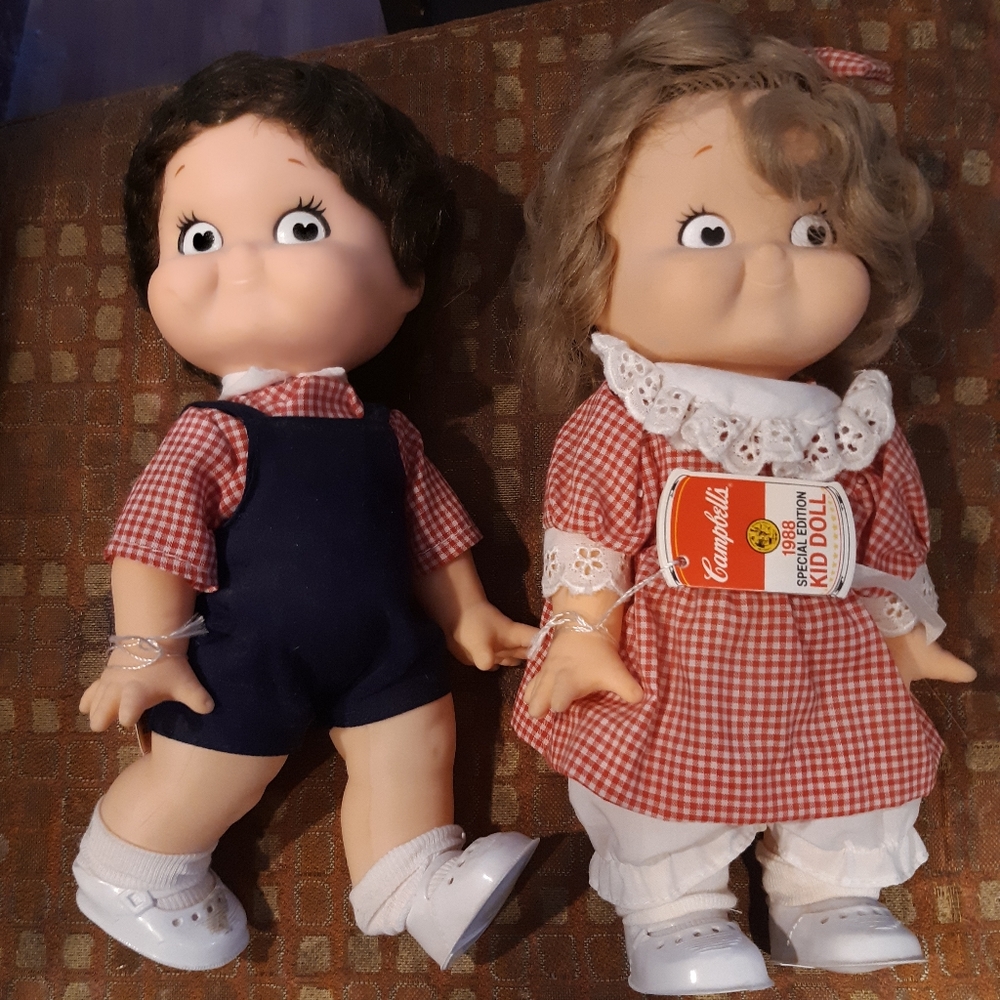VINTAGE CAMPBELL SOUP KIDS 1988 doll set boy girl collectibles Dollys